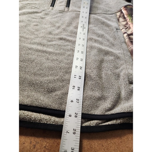 Huntworth Camo Pullover 1/4 Zip Fleece Sweater Size Large Brown Hunting Outdoors - Picture 16 of 16